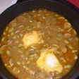 Champiñones y habas esparragás con huevo