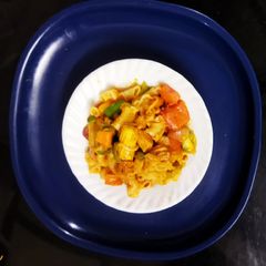 A picture of Cheese Baby corn Pasta.