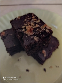 Una foto de Brownie casero