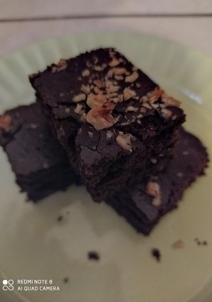 Una foto de Brownie casero