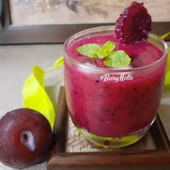 A picture of Dragon Fruit-Plum Juice.