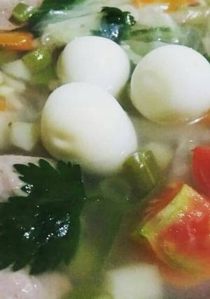 Foto resep Sop telur puyuh&bakso