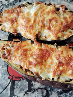 Una foto de Berenjenas rellenas en airfryer