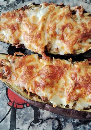 Una foto de Berenjenas rellenas en airfryer