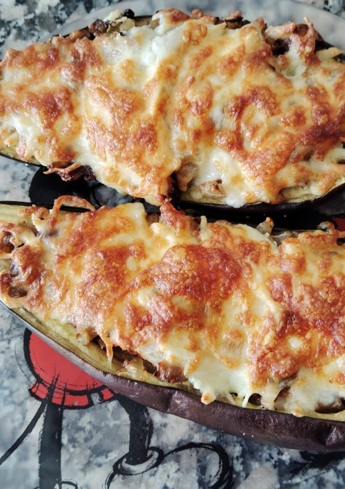 Una foto de Berenjenas rellenas en airfryer
