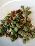 Salted broad beans with iberico ham #SeasonSupply
