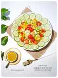 Orange Mix Veggie Salad W/ Honey Mustard Passion Fruit Dressing