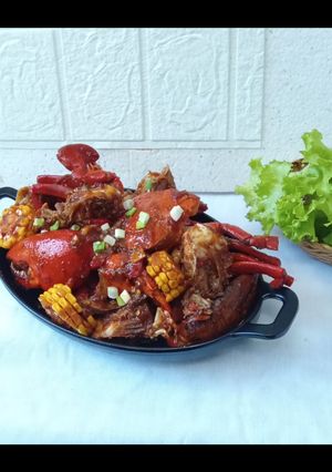 Foto resep Kepiting lada hitam + saos asam manis