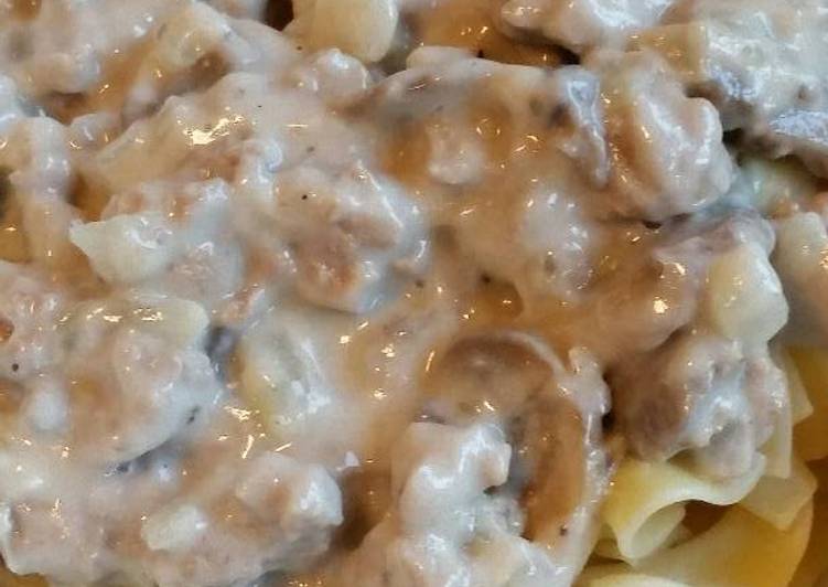 Recipe of Homemade Turkey Stroganoff