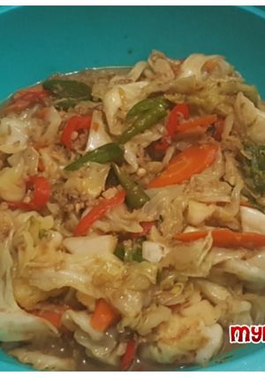 Foto resep Tumis Kol Wortel Udang Rebon Pedas