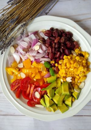 【美式輕食】全素牛仔沙拉 快速簡易10分鐘 的食譜成品照片