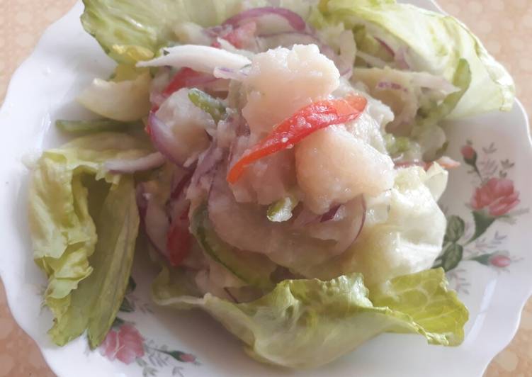 Ceviche de pangasius con leche de tigre 🐅
