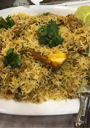 A picture of Fish biryani.