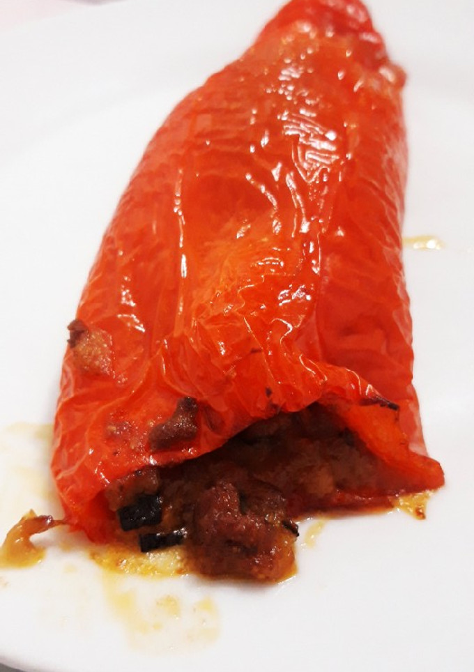 Una foto de Pimientos rellenos al horno