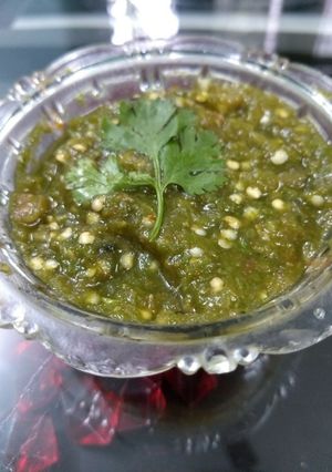 A picture of Green bharta.