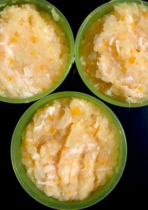 Foto resep Mpasi 8 bulan(kentang wortel kukus, ayam)