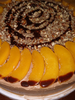 Una foto de Pastel Tres leches de durazno