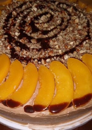 Una foto de Pastel Tres leches de durazno