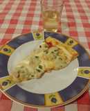 Pizza de pollo al verdeo