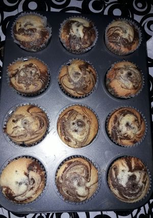Una foto de Muffins marmolados