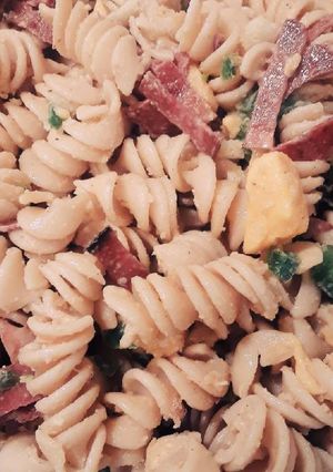 A picture of Jalapeno Popper Pasta Salad.