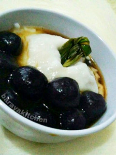 Foto resep Candil ubi ungu feat bubur sumsum
