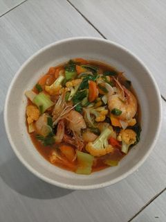 Foto resep Udang sayur asam manis