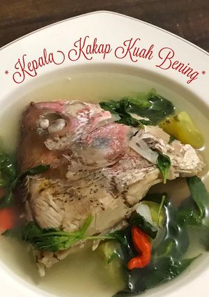 Foto resep Kepala Kakap Kuah Bening