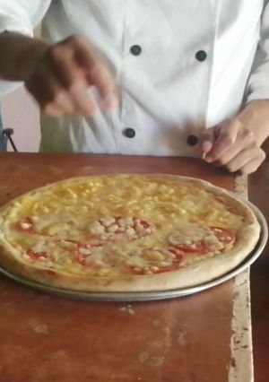 Una foto de Pizza