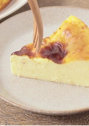 Una foto de Postre de queso crema