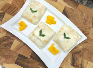 Foto resep Mango Yogurt Mochi Rice Paper