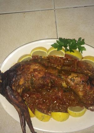 صورة لوصفة ارنب مشوي
