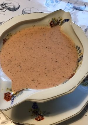Une photo de Sauce au curry et pêches (pour poissons ou crustacés)