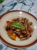 Tumis ikan gabus asin cabe ijo