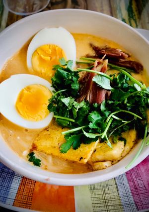 Une photo de Laksa de confit de canard