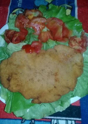 Una foto de Milanesas fritas de carre de cerdo