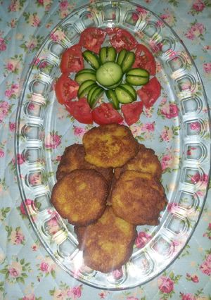 عکسی از دستور 🍞کوکو سیب زمینی با نان بربری بیات شده🍞