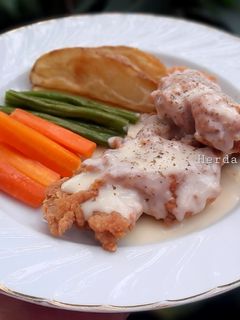 Foto resep Steak Ayam Krispi Saus Keju