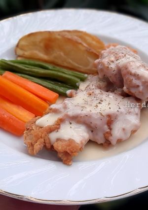 Foto resep Steak Ayam Krispi Saus Keju