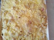 Una foto de macarrones con queso manchego