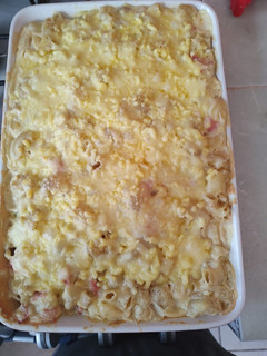 Una foto de Macarrones con queso al horno