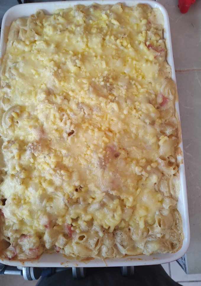 Una foto de Macarrones con queso al horno