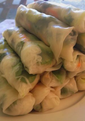 A picture of Vietnamese springrolls.