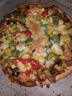 عکسی از دستور پیتزا مرغ و قارچ