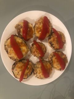 Una foto de Champiñones rellenos