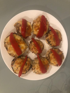 Una foto de Champiñones rellenos