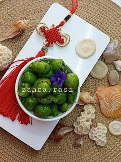 عکسی از دستور گوجه سبز شکسته ۲ 😋😋😋