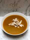 Crema de ahuyama y zanahoria 🥕 con pechuga de pollo en 30 minutos 😏