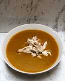 Crema de ahuyama y zanahoria 🥕 con pechuga de pollo en 30 minutos 😏