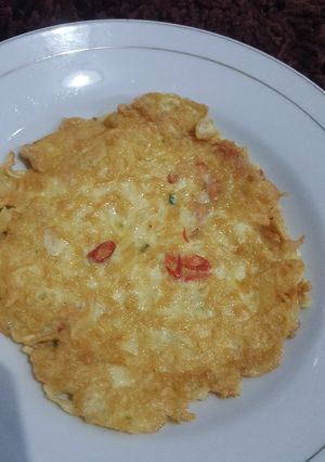 Foto resep Omelet Mie Praktis dan Lezat